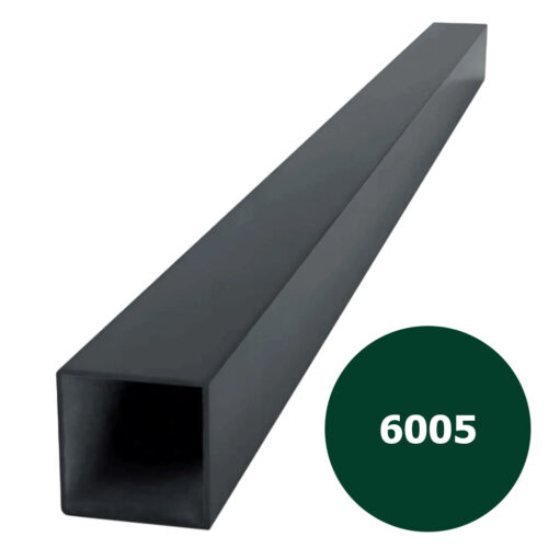 Столб заборный 100*100*3, L-3000 мм., порошковая покраска (RAL-6005)