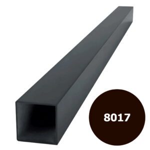 Столб заборный 80*80*3, L-2000 мм., порошковая покраска (RAL-8017)