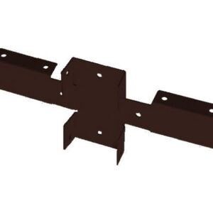 Кронштейн заборный Х-образный 60*60 , порошковое покрытие, RAL-8017